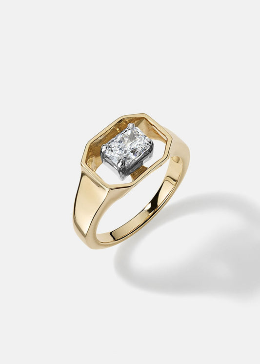 Floating Diamond Signet