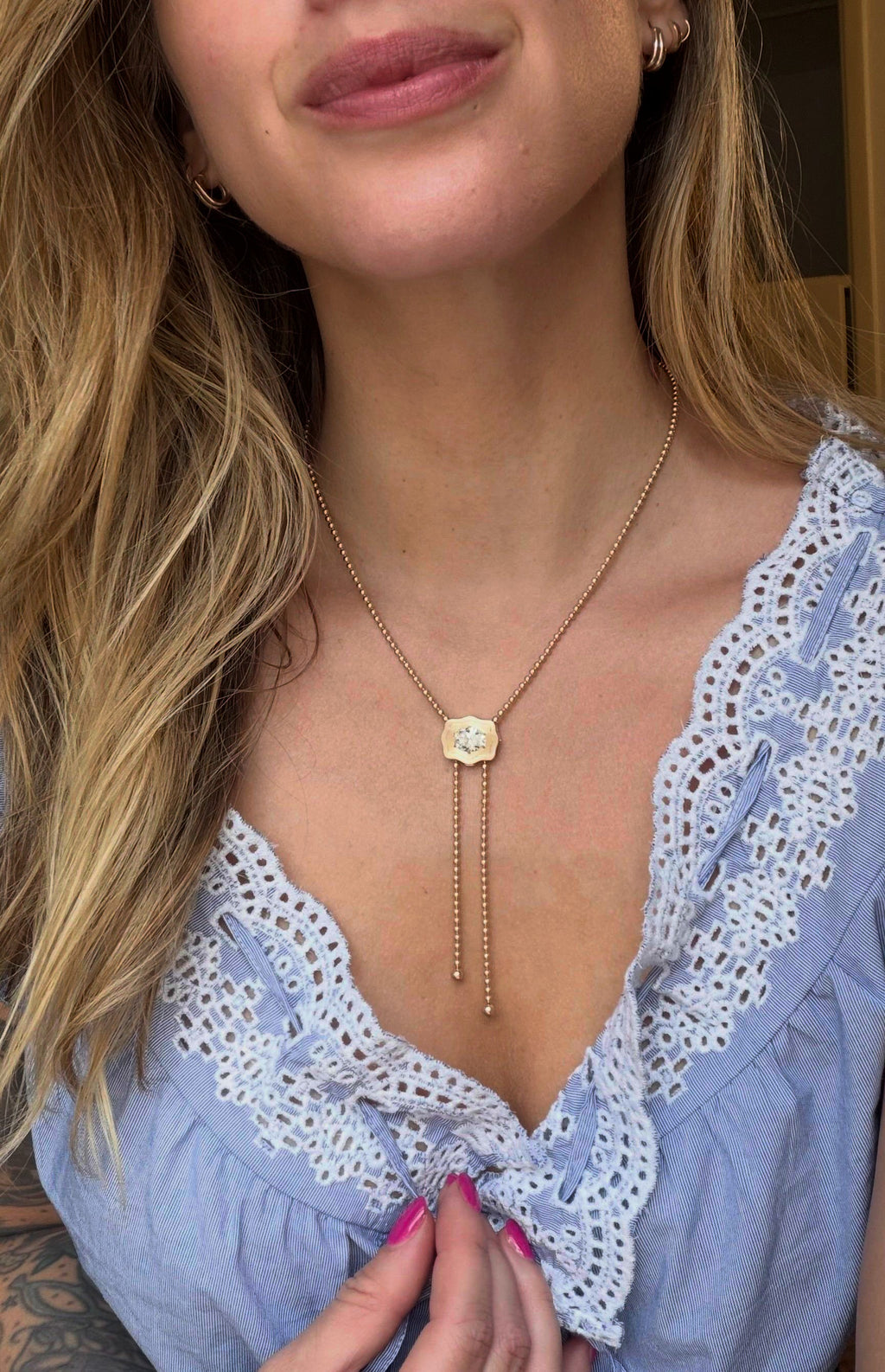 The Elvie Bolo Necklace