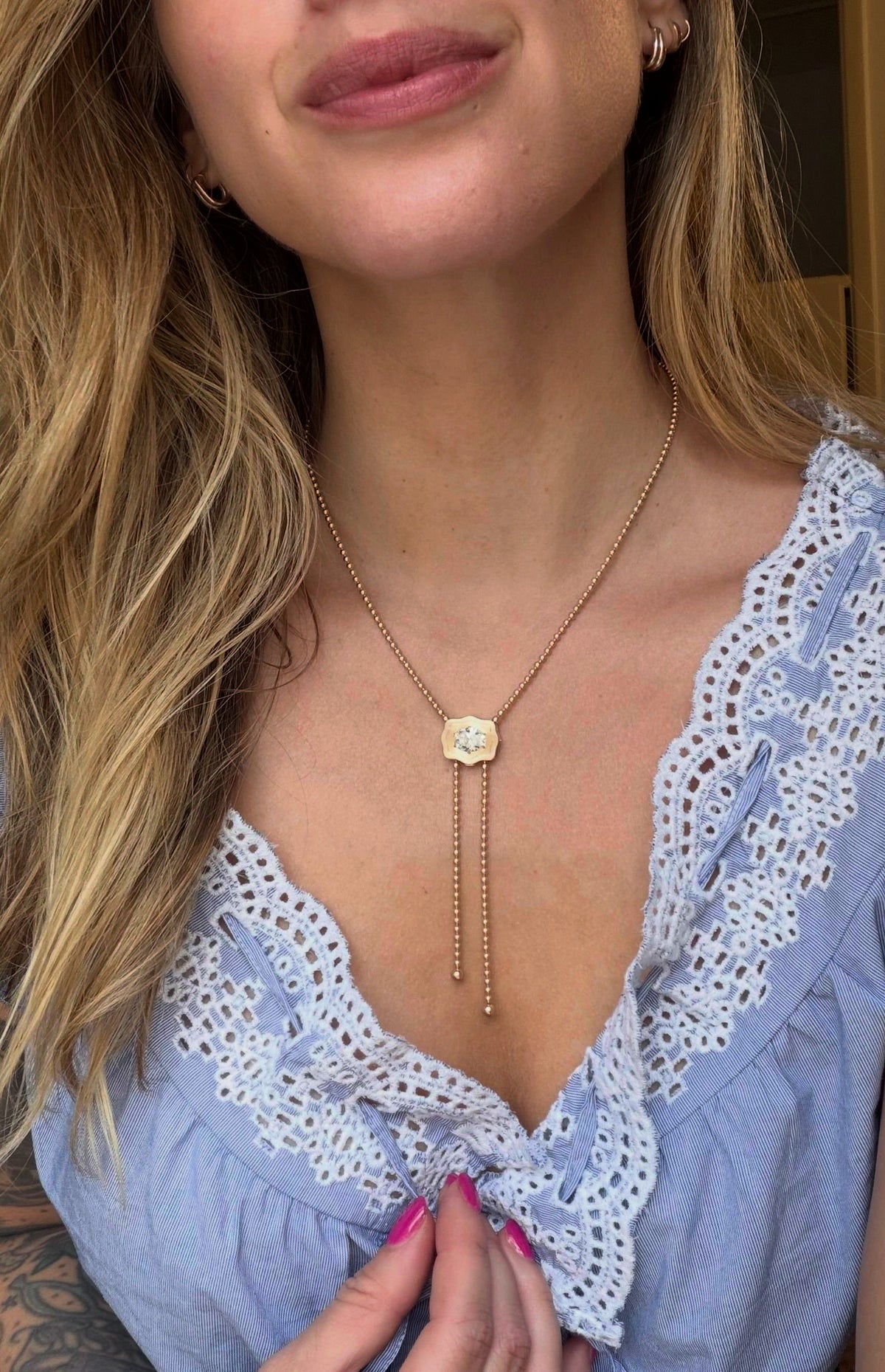 The Elvie Bolo Necklace
