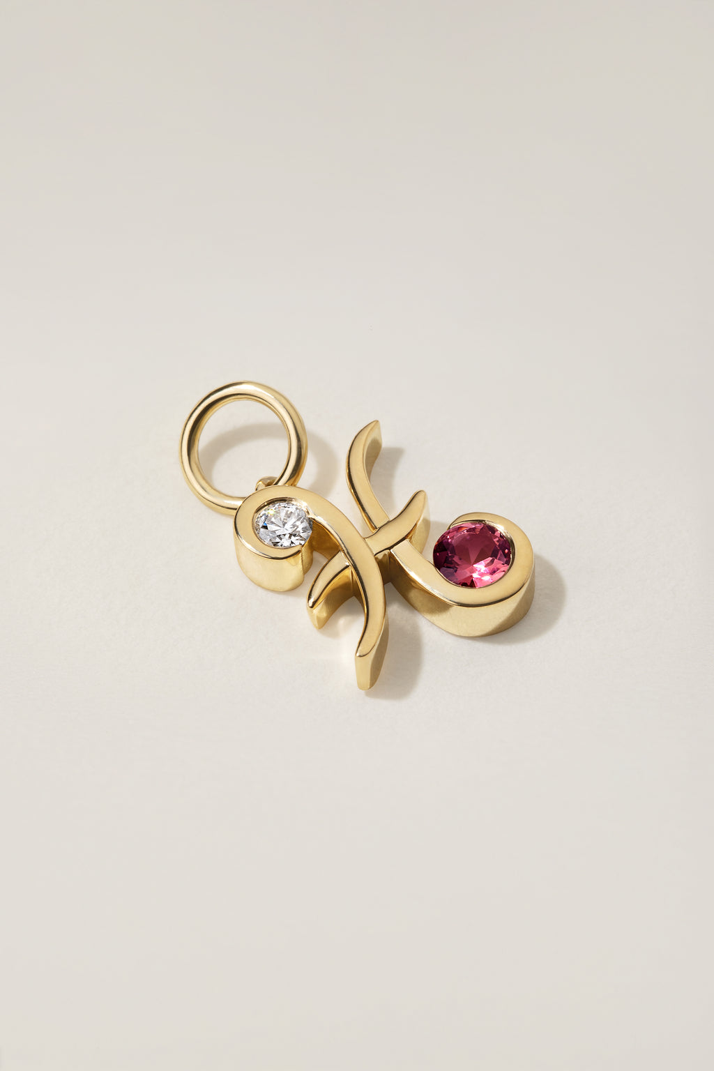 Two Stone Lettera Charm